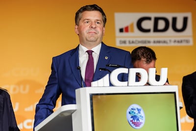 Sven Schulze, the CDU premier of Saxony-Anhalt, said voters had 'sent a signal'. Getty Images