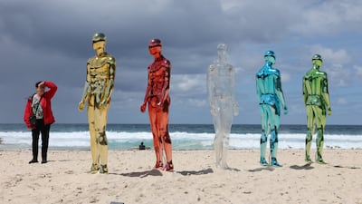 ART (Artificial Real Time) by Erica Zaino stands proud on Bondi Beach on the opening day of the Sculpture by the Sea outdoor exhibition in Sydney, Australia. Reuters