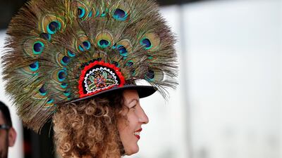 Peacocks are a running theme this year at the Dubai World Cup. EPA