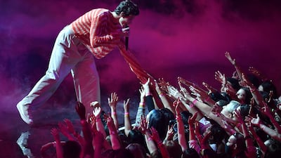 Canadian singer-songwriter Shawn Mendes performs on stage. AFP