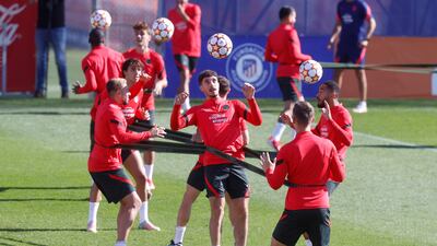 Atletico Madrid players at training. EPA