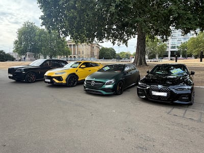 Vehicles with police notices on their windscreens were held at Wellington Arch in Mayfair. Photo: Metropolitan Police