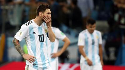 Lionel Messi faces an early World Cup exit with Argentina after a draw against Iceland and defeat to Croatia. Vassil Donev / EPA