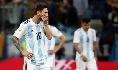 Lionel Messi faces an early World Cup exit with Argentina after a draw against Iceland and defeat to Croatia. Vassil Donev / EPA
