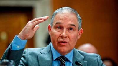 Environmental Protection Agency administrator Scott Pruitt is being pressed by conservative groups to get rid of California's pollution levels waiver. AP Photo/Pablo Martinez Monsivais