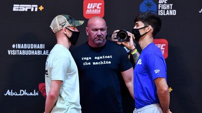 Jack Shore of Wales and Aaron Phillips face off in Yas Island.