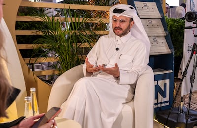 Dr Majed Al Ansari during a conversation with The National. Victor Besa / The National
