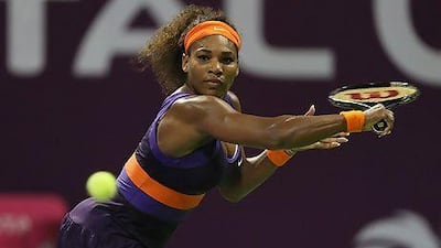 The new world No 1 Serena Williams will be among eight top 10 players to take the courts at the Aviation Club. Karim Jaafar / AFP