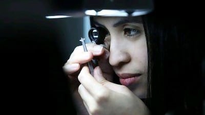 Eye catching: a new grading laboratory for gems and jewellery has opened in Almas Towers . Randi Sokoloff for The National