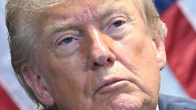 US President Donald Trump at the Nato summit in Ankara. AFP