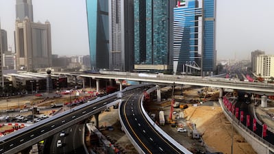 Each bridge in Dubai's Trade Centre area expansion has two lanes in both directions. Photo: RTA