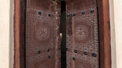 A traditional door at the museum.