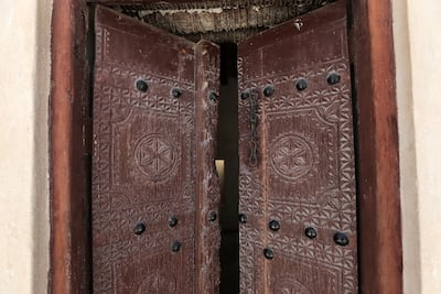 View of the old door at the National Museum of Ras Al Khaimah. Pawan Singh / The National