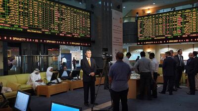 TNI’s chief executive Yasser Geissah at the Abu Dhabi Securities Exchange during the company’s listing. Delores Johnson / The National
