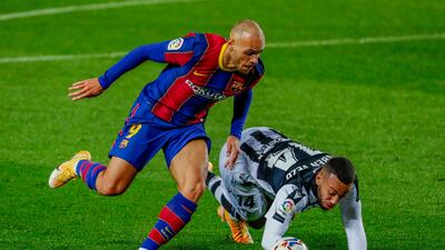 Martin Braithwaite, 6 - Drew a smart save from Fernandez when he curt inside and curled an placed effort that was destined for the top corner, and he later unleashed Jordi Alba with a delightful flick using his heel. AP