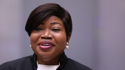 Prosecutor Fatou Bensouda seen in the courtroom of the International Criminal Court in the Hague, the Netherlands. EPA