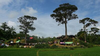 Newly built shelters for Rohingya refugees are pictured at Kutupalong refugee camp in Bangladesh's Ukhiya district on September 9, 2017. Munir Uz Zaman / AFP