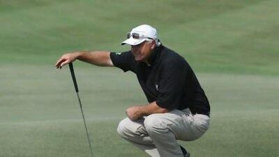 Welshman Stephen Dodd shot a course-record six-under-par 66 at Saadiyat Beach Golf Club yesterday for a two-stroke lead. Courtesy golf in DUBAi