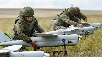 The Orlan-10 drone is a staple in Russia's operations along its contested border with Ukraine. TASS via Getty