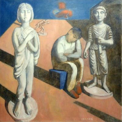 'Red Boat' (2018), oil on linen canvas, by Houssam Ballan. Courtesy of the artist