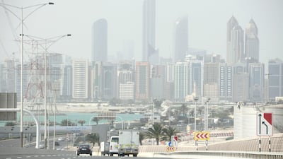 Dusty weather in Abu Dhabi. Khushnum Bhandari for The National