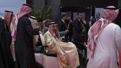 Saudi Arabia's King Salman at the summit. Getty