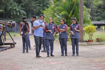 Director Jeethu Joseph on the set of 'Drishyam 2'. IMDb