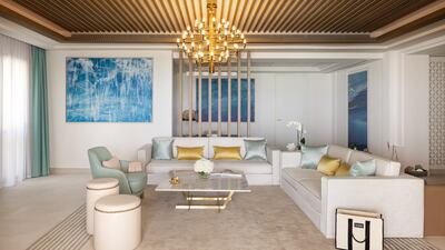 The design of the hotel is inspired by the waters of the Arabian Gulf.