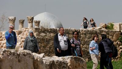 The Amman Citadel, an ancient Roman landmark, in Jordan. The kingdom began disinfecting tourist sites on March 15, 2020 over coronavirus fears. Reuters