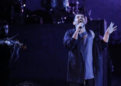 Singer Hamed Sinno at the 2017 Wasla Festival. Victor Besa for The National