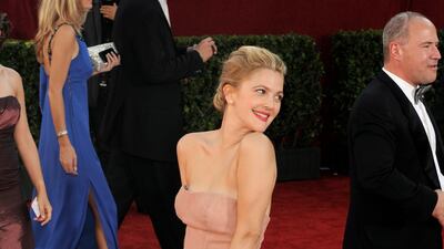 Drew Barrymore wears Monique Lhuillier to the 2009 Primetime Emmy Awards. EPA