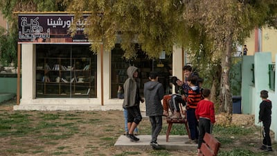 Urshina bookstore front in the city of Sinjar north of Iraq. Haider Husseini for The National