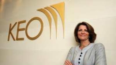 Donna Sultan, chief executive of KEO at her office in Abu Dhabi.
