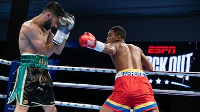 Muhammad Waseen, left, in action against Roper Barrera.