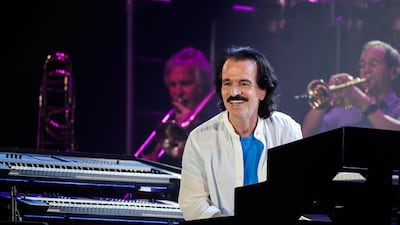 Composer Yanni played a sprawling set in Abu Dhabi’s Du Forum. Picture courtesy of Flash Entertainment