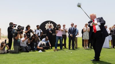 Donald Trump’s new course and luxury development in Dubai was unveiled before he took to the fairway on the Trump course. Duncan Chard for The National