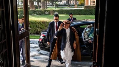 Afganistan's President Ashraf Ghani arrives at the Presidential Palace in Kabul, Afghanistan. Bloomberg