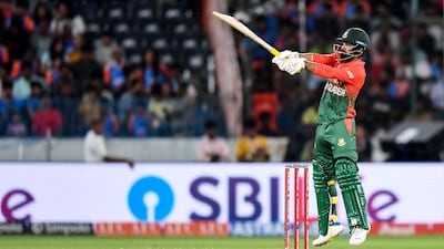 Bangladesh's Towhid Hridoy on his way to top scoring for his side with 63 not out off 42 balls. AFP