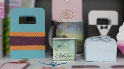 Paper crafts made by students at the Special Needs Future Development Centre in Dubai. Clint McLean for The National