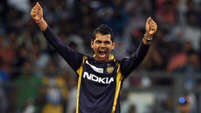 Sunil Narine continues to be a mystery bowler for batsmen in the Indian Premier League. Indranil Mukherjee / AFP