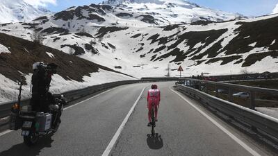 Slovenian rider Tadej Pogacar during the 222km stage between Manerba del Garda and Mottolino. AFP