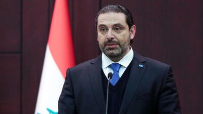 Lebanon's prime minister Saad Hariri speaks to the media during a joint news conference with his Turkish counterpart Binali Yildirim in Ankara, Turkey. AP
