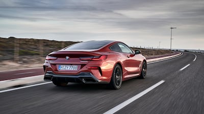 Standard features include four-wheel steering and 19-inch M Sport brakes. BMW