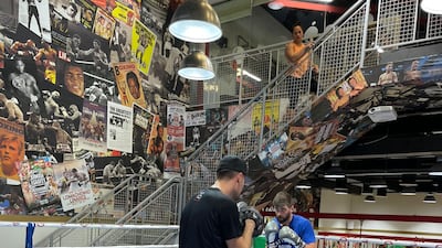 Rocky Fielding trains for his comeback in Dubai.