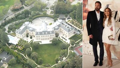 Affleck and Lopez took a tour of Candy Spelling's gargantuan Holmby Hills home, on the market for $168 million, but have instead decided to renovate Lopez's $28m Bel Air estate. Getty / Reuters