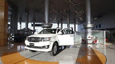 Al-Futtaim, which has a presence in Egypt, is eyeing up other countries in Africa, and it expects to announce other deals in North and West Africa. Above, an Al-Futtaim showroom in Dubai. Jeffrey E Biteng / The National