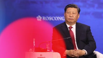 Xi Jinping at the Saint Petersburg International Economic Forum on Friday. Andrey Rudakov/Bloomberg