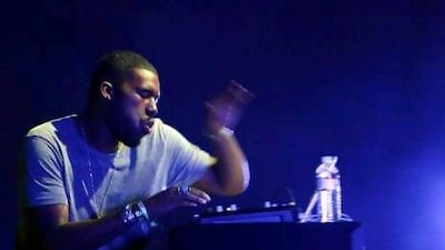 Flying Lotus, aka Steven Ellison, performs on stage at the Coachella music festival in California. Anna Webber / Getty Images / AFP
