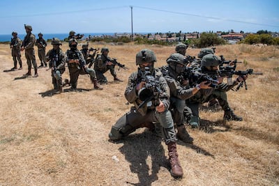 The Israeli army on a military exercise in Cyprus. AFP