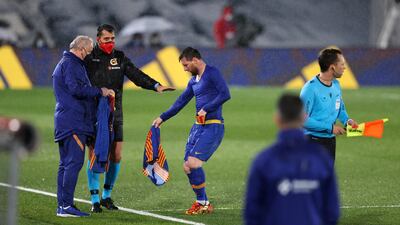 Lionel Messi's change of shirt failed to bring a change of fortune as his side were edged out of Saturday's rain-lashed El Clasico. Getty